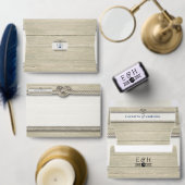 結び目のビーチ結婚式素朴日付の保存 マグネット (この独立クリエイターのコレクションをカスタマイズ。)