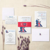 UKカップル結婚式招待状 招待状 (この独立クリエイターのコレクションをカスタマイズ。)