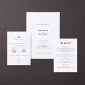 超モダンミニマルタイポグラフィQRコー結婚ド 招待状 (この独立クリエイターのコレクションをカスタマイズ。)