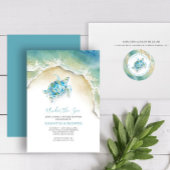 水彩ビーチコースト結婚座席表 プレイスカード