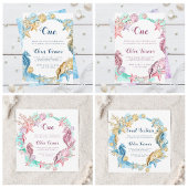 シアンラベンダーアンダーザシーバプテスマ招待状 招待状