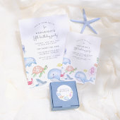 海中で |かわいい航海の誕生日のマイルストーン ポスター