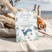 Sea Animals Photo 1st Birthday Invite 招待状