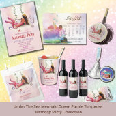 ザシーマーメイド海パープルターコイズ ラッピングペーパーシート