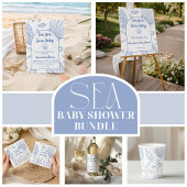 Under The Sea You Soon Blue Boy Baby Shower 招待状