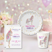 Unicorn Birthday Party Invitation 招待状