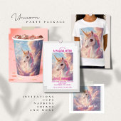 マジカルユニコーン誕生日招待状 招待状