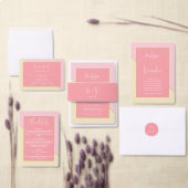 シックモダンパステルピンク金ゴールド&スクリプト結婚ズ メニュー (この独立クリエイターのコレクションをカスタマイズ。)