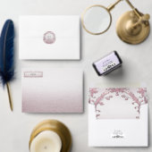 ピンクユニークフローラギフトラベル ギフトタグ (この独立クリエイターのコレクションをカスタマイズ。)