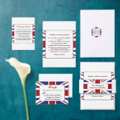 ユニオン・ジャック結婚国旗 出欠カード (この独立クリエイターのコレクションをカスタマイズ。)