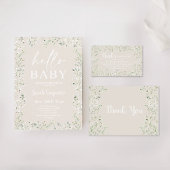 Up in the Clouds赤ちゃんシャワーサンキューカード サンキューカード