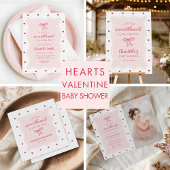 Red Bow Hearts Valentines Baby Shower フェイバーボックス