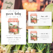 地元で育った赤ちゃんシャワー – 野菜の数 エンクロージャーカード