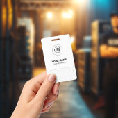 カスタム企業ロゴ グレー社員名札 名札