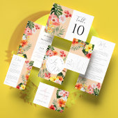 鮮やか熱帯の結婚花 招待状