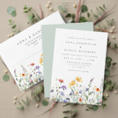 ウォーターカラーの野の花のウェディング ラウンドシール (この独立クリエイターのコレクションをカスタマイズ。テスト)