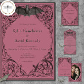 ビクトリアンこうもりトゥルデス・ブラック&ワイン結婚ズ スタンダードカクテルナプキン