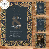 ビクトリアンタペストリー・ウィリアム・モリス結婚フローラ 招待状