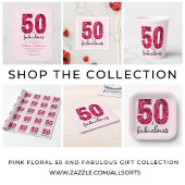 ピンクフローラ50と素晴らしい誕生日パーティー 招待状