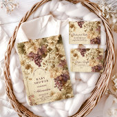 Vineyard Grape Floral Baby Shower 招待状