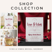 Vino & Vibes ブライダルシャワー 招待状