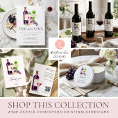 Vino Before Vows Bridal Shower Favors Script Decor 台座サイン