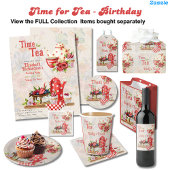 ヴィンテージレトロティーパーティーレッド水玉模様誕生日