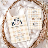 ヴィンテージ少年赤ちゃんシャワーおむつラッフル エンクロージャーカード