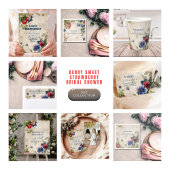 ヴィンテージベリースイートストロベリーブライダルシャワー 招待状