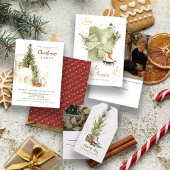 赤い手書きジョイハートクリスマス ラッピングペーパーシート