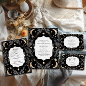 ヴィンテージの天月の星結婚星 出欠カード