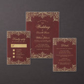 9テーブルブルゴーニュ金ゴールドスクリプトヴィンテージシーティングチャート ポスター (この独立クリエイターのコレクションをカスタマイズ。)