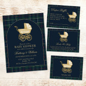 Vintage Baby Carriage Classic Baby Shower フェイバーボックス