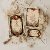 Vintage Celestial Art Nouveau Wedding 招待状