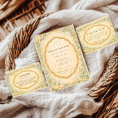 Vintage Coastal Daisy Bridal Shower 招待状