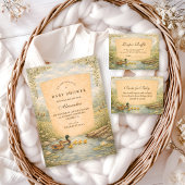 Vintage Duck Baby Shower 招待状