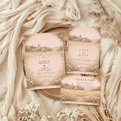 Rustic Countryside Chapel Wedding 招待状