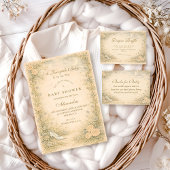 Vintage Fairytale Garden Baby Shower 招待状