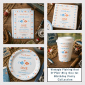 Vintage Fishing Rod O-Fish-Ally One 1st Birthday 横断幕