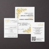 ヴィンテージ金ゴールド 招待状ベリーバンド (この独立クリエイターのコレクションをカスタマイズ。)