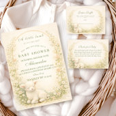 Vintage Lamb Meadow Arch Baby Shower 招待状