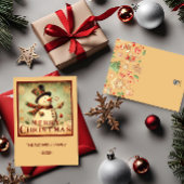 ヴィンテージ雪だるま – メリークリスマススパイラル ノートブック