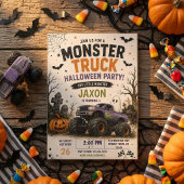 モンスタートラック ハロウィン お誕生日会 招待状