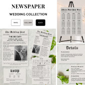 ノスタルジック新聞結婚式プログラム 招待状