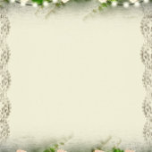 ヴィンテージバラ&レース結婚のリハーサル招待状 招待状