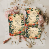 Vintage Rose Garden Wedding 招待状