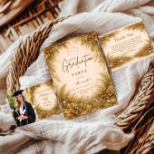 Vintage Woodland Autumn Graduation Party 招待状