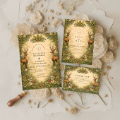 Vintage Woodland Deer Wedding セーブザデート