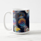 Collection Vinyl Record Pattern 80s Retro Spectrum コーヒーマグカップ (左)