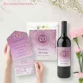 70＆ローズゴールドグリッター＆飲酒名言 フラスク